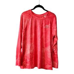 RealTree Fishing Womens LG Long Sleeve Pink Dri-Fit Shirt LOGO Stretch Outdoors